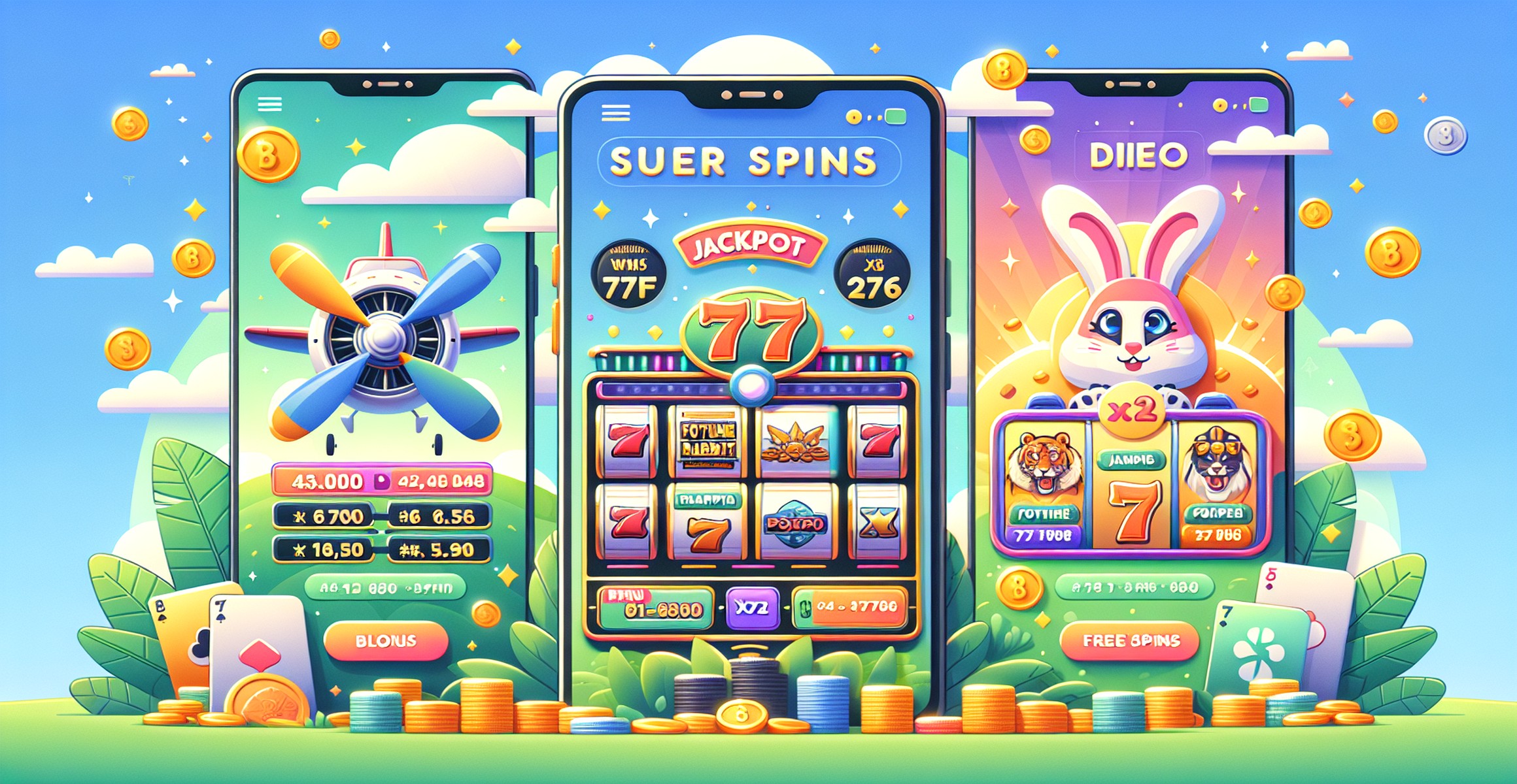 Fortune Rabbit slot game on Gambling.com, featuring vibrant graphics.